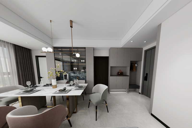 重庆中建光屿装修现代简约四室两